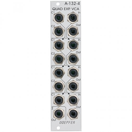 Doepfer A-132-4 Quad exponential VCA / Mixer - zum Schließen ins Bild klicken